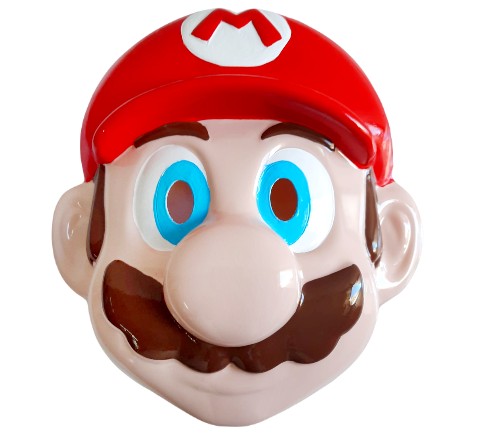 MASCARA MARIO BROS PLASTICA x 1